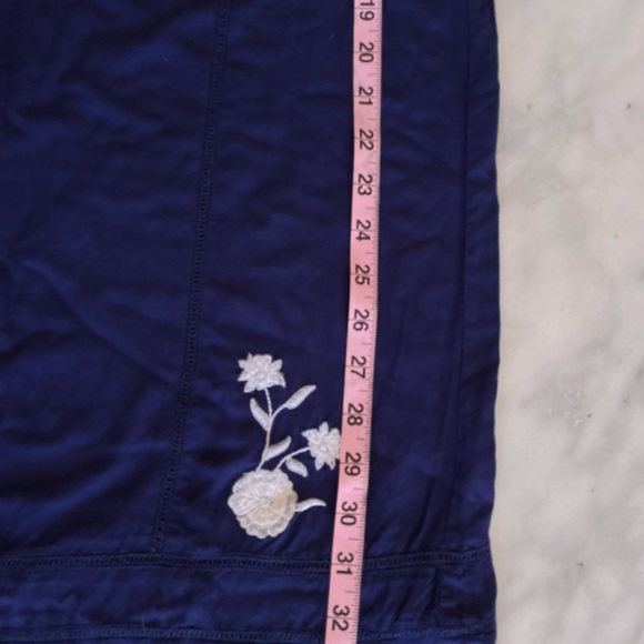 Blue Rain Boutique Brand Royal Blue and white floral embroidered dress. Size S - Picture 9 of 10